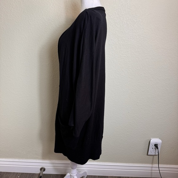 Surf & Turf Of California Women's Sweater Black Cardigan Button Up 3/4 Sleeves L - Picture 6 of 7